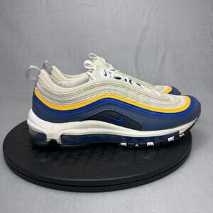 Nike Air Max 97 (GS) Big Kids' Size 5Y White-Blue-Laser Orange 921522-115